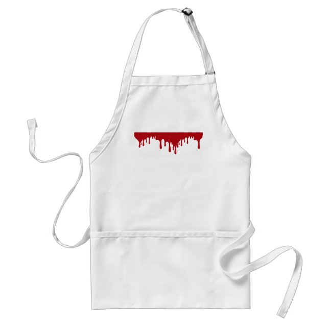 Avental Custom Minimal Tomato Red Drip Apron (Frente)