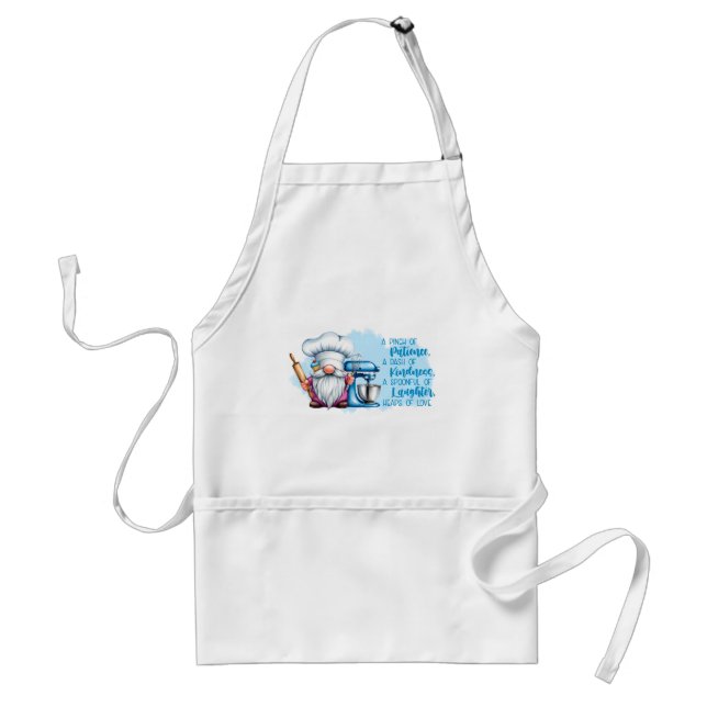 Avental Cute Baking Gnome Apron | Funny Kitchen Gift for B (Frente)