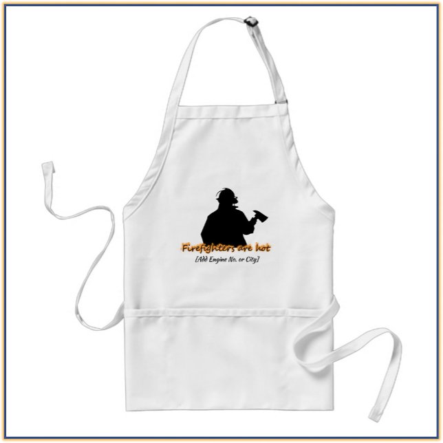 Avental Cute Firefighters Are Hot Apron (Bookmark my store! https://www.zazzle.com/store/capricepetit)