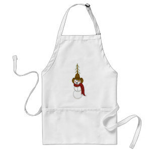 Avental Cute Folk Art Cowboy Snowman