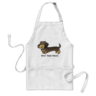 Avental Dachshund dos desenhos animados (wirehair)