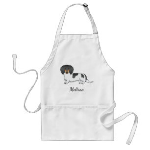 Avental Dachshund E Nome De Cabelo Longo Preto E Tano