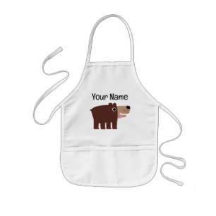 Avental de bib infantil desenho de urso cub grande