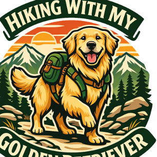 Avental de Caminhada com Meu Golden Retriever