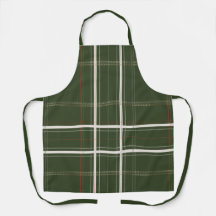 Avental de Chef Plaid Cozy Cabin Floresta Verde Tr