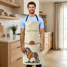Avental de Churrasco Chef Leão Personalizado