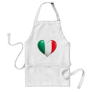 Avental de Cozinha Coração Bandeira Italiana