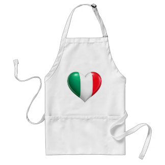 Avental de Cozinha Coração Bandeira Italiana