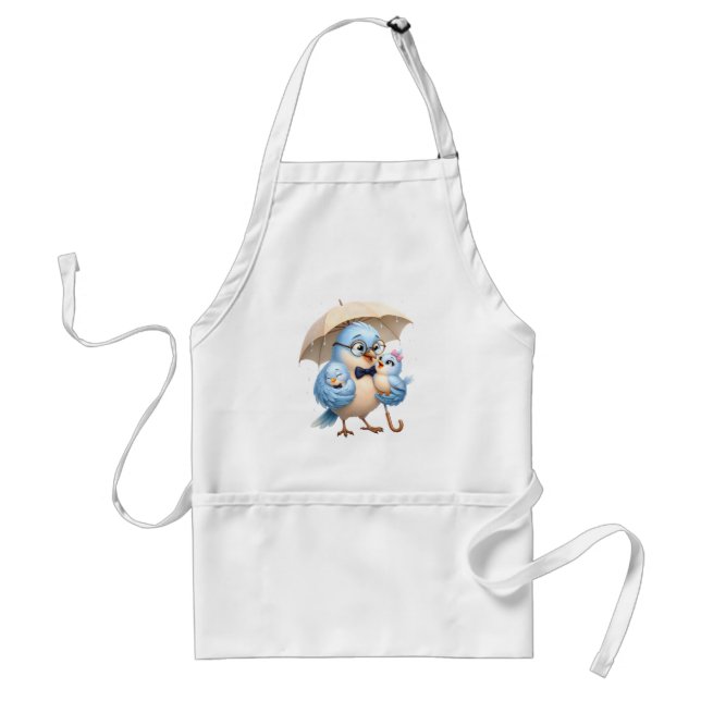 Avental de Cozinha Daddy Bird Presente para Pai Ch (Frente)