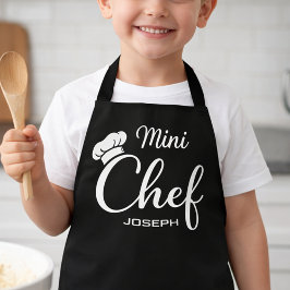 Avental de Criança Mini Chef com Nome Personalizad