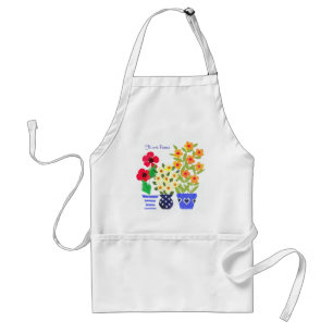 Avental de "flower power"