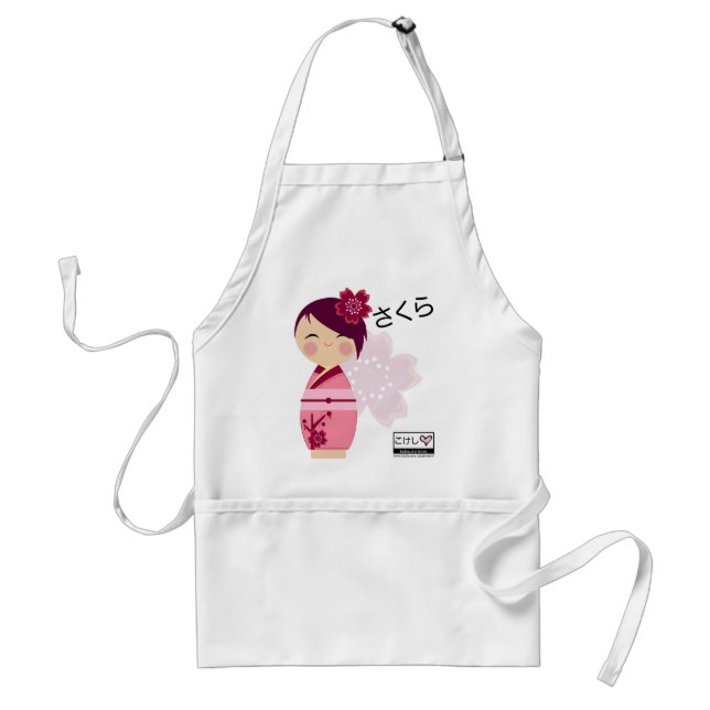 Avental de Kokeshi Sakura (Frente)