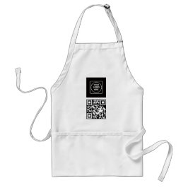 Avental de negócios moderno com código QR editável