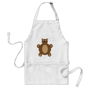 Avental de pensamento do urso de ursinho