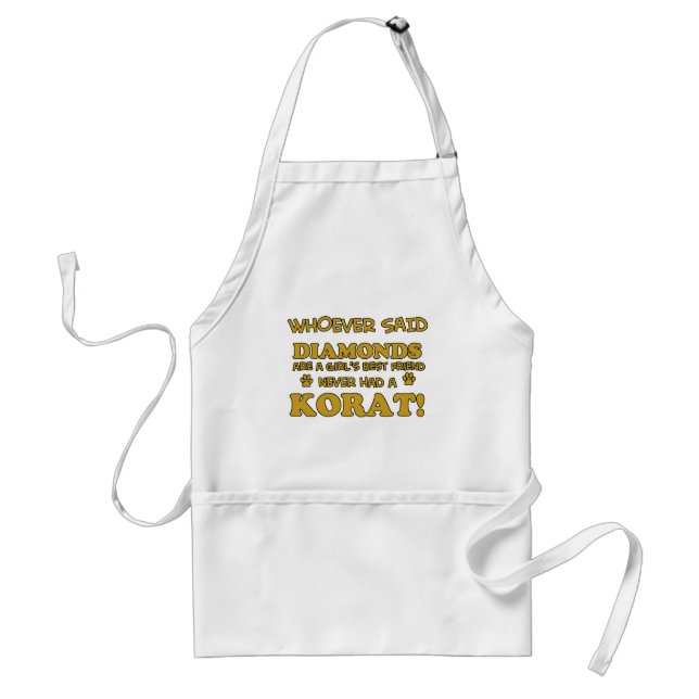 Avental Design da raça do gato de Korat (Frente)