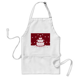 Avental design do bolo de aniversário de casamento ruby