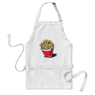 Avental design retrô de batatas fritas francesas