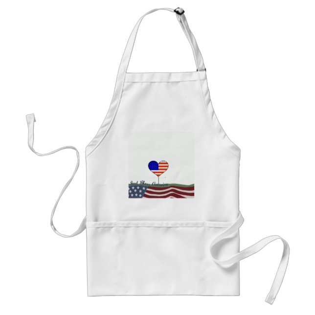 Avental Deus abençoe America Apron (Frente)