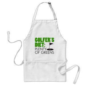 Avental Dieta de Golfer Muitos Verdes Engraçados Apron
