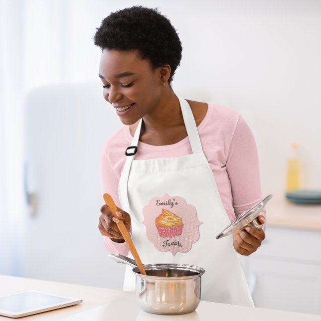 Avental do costume do rosa da diva do cupcake (Criador carregado)