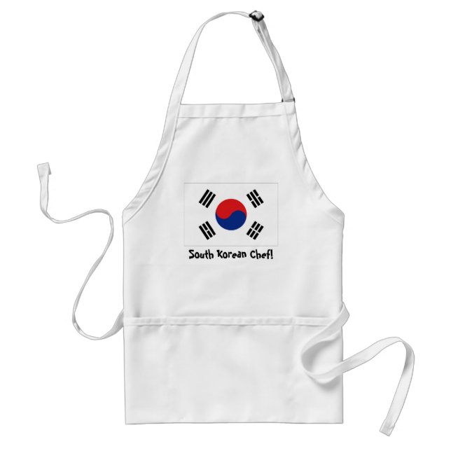 Avental do cozinheiro chefe da bandeira de Coreia (Frente)