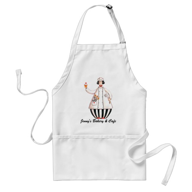 Avental do cupcake da menina do cozinheiro chefe - (Frente)