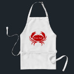 Avental do Fest do caranguejo<br><div class="desc">Avental mostrado no branco com um caranguejo/fest vermelhos grandes do caranguejo. 
Personalize este artigo ou compre-o como é.</div>