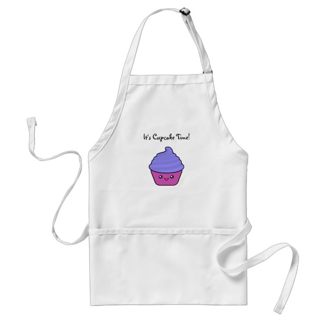 Avental do tempo do cupcake de Kawaii (Frente)