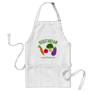 Avental do vegetariano - vegetais do kawaii