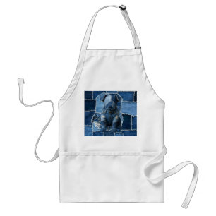 Avental Dog Patchwork Art Denim
