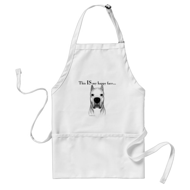 Avental Dogo Argentino Happy Face (Frente)