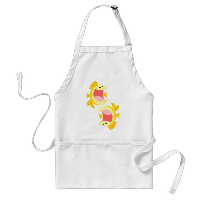 Avental Dois Cozinhar de Cartoon de Peixe Apron (Frente)