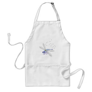 Avental Dragonfly Blue Whimsic Cartoon Art