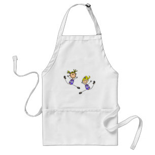 Avental Duas Camisetas de Ginasta de Meninas Loiras e Pres