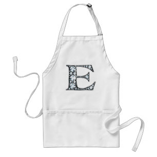 Avental "E" Diamond Bling Apron