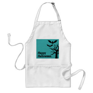 Avental Eerie Bats Halloween Apron, Aqua