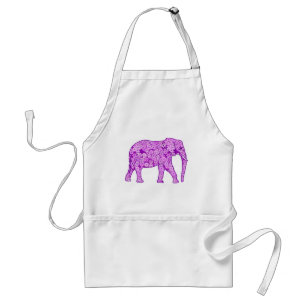 Avental Elefante da flor - roxo ametista