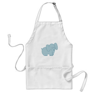 Avental Elefante Doce (Azul)