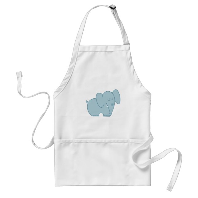 Avental Elefante Doce (Azul) (Frente)
