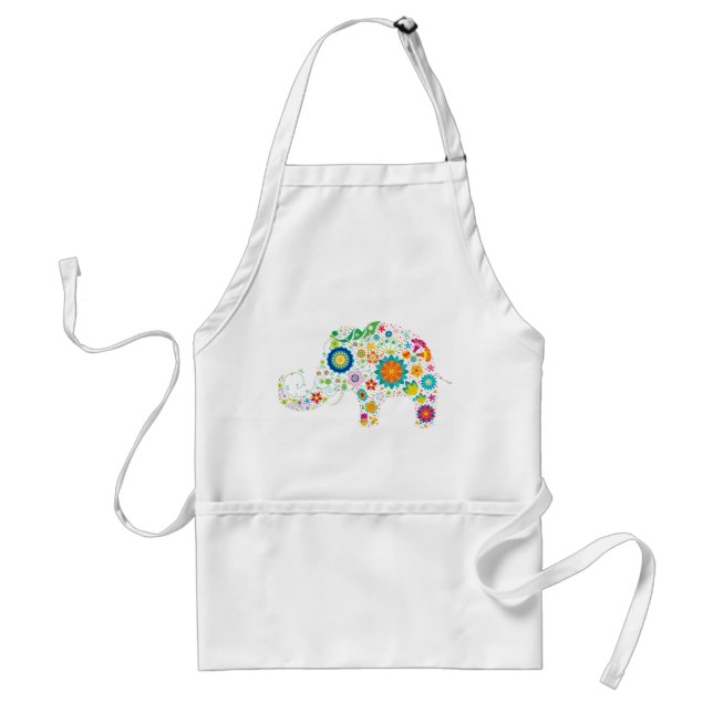 Avental Elefante floral (Frente)