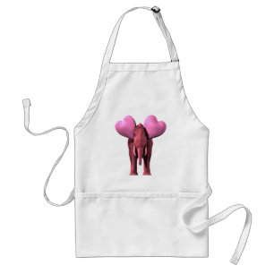 Avental Elefante Rosa Romântico