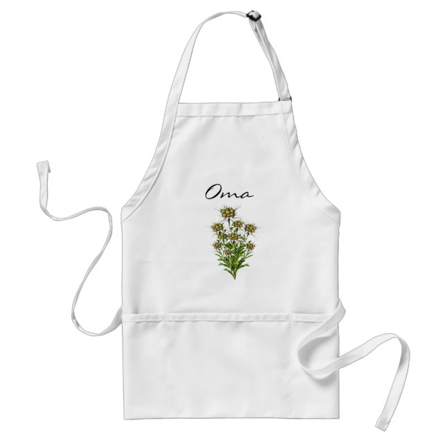 Avental Elegante Edelweiss Flowers Apron (Frente)