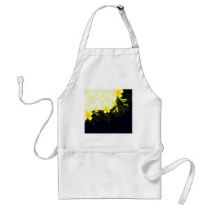 Avental Elegante Floral Damasco Amarelo