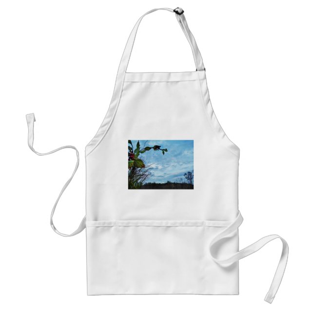 Avental Elegante Holly Christmas, céu azul (Frente)