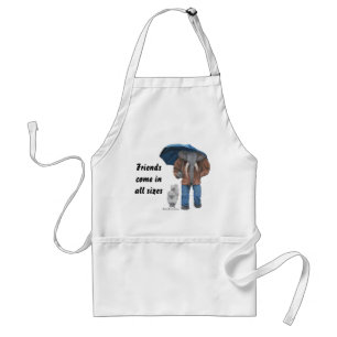 Avental Elephant Man Walking Dogs Fantasy Art Apron