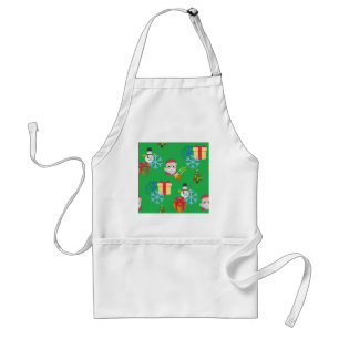 Avental emoji de natal verde