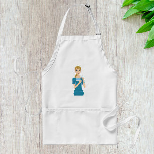 Avental Enfermeiro Segurando Uma Seringa