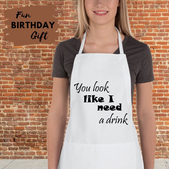 Avental Engraçado cita aprons presentes humor bebendo piad (Sarcastic funny apron humor saying for him or her. A fun, humorous birthday gift for husband or wife)