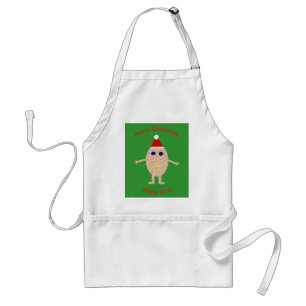 Avental Engraçado Cozinhar de Ovos de Natal Apron