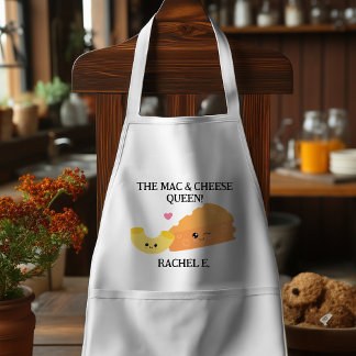 Avental Engraçado Estilo Kawaii Mac e Mestre de Queijo